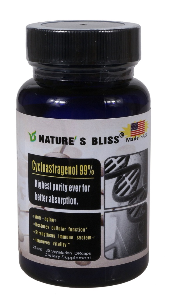 Cicloastragenolo della natura 25mg 99%, integratori di telomere, estratto di radice di Astragalus, supplemento di vecchiaia Anti, fatto in USA, Boost di immunità, acido di stomach protetto, assorbimento eccellente, 30 capsule