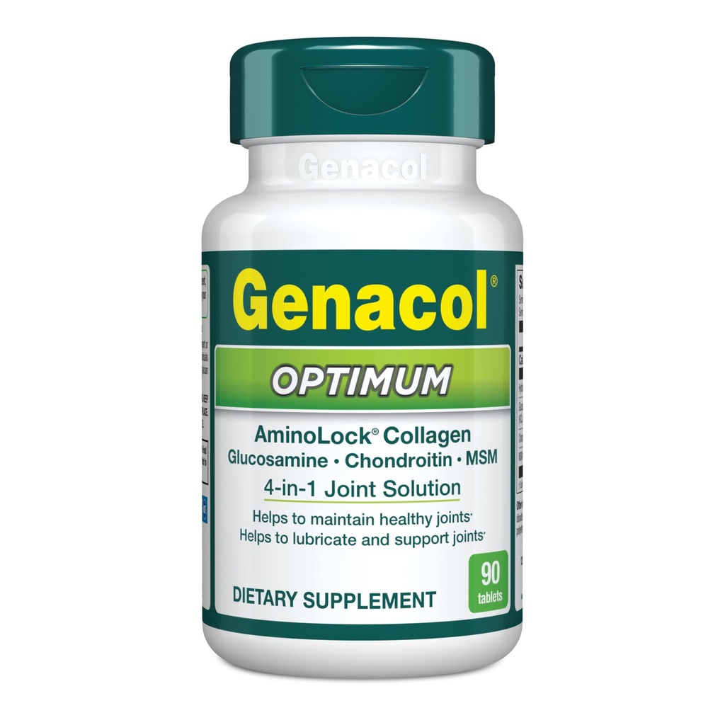 Genacol Optimum – Glucosamin, Chondroitin, MSM und Ultra-Hydrolyzed Collagen Tablets, hält gesunde Gelenke, schützt & Lubricate Cartilage, 90 Tabletten (30-Tage-Versorgung)
