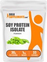 BulkSupplements.com Poudre isolate de protéines de soja - Poudre de protéines végétales, non aromatisée - Sans gluten et pur, 30g par portion, 1kg (2,2 lb) (paquet de 1)