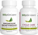 BiOptimizers Magnesium Breakthrough 4.0, (30 capsule) & Cycle Care, (45 capsule) - Sonno naturale, cervello e supporto mestruale