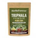 Herbsforever Triphala Churna Pulver Traditionelle Ayurvedische Formulierung unterstützt Entgiftung und Verjüngung Nicht GVO, Vegan 454 GMS