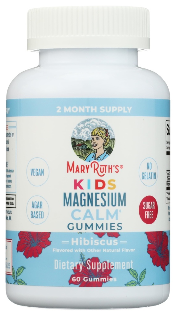 Enfants Citrate de magnésium Gummies par MaryRuth's 2 Month Supply (en anglais seulement) Sans sucre Calme Magnésium Gummies pour les enfants 2+) Santé des os