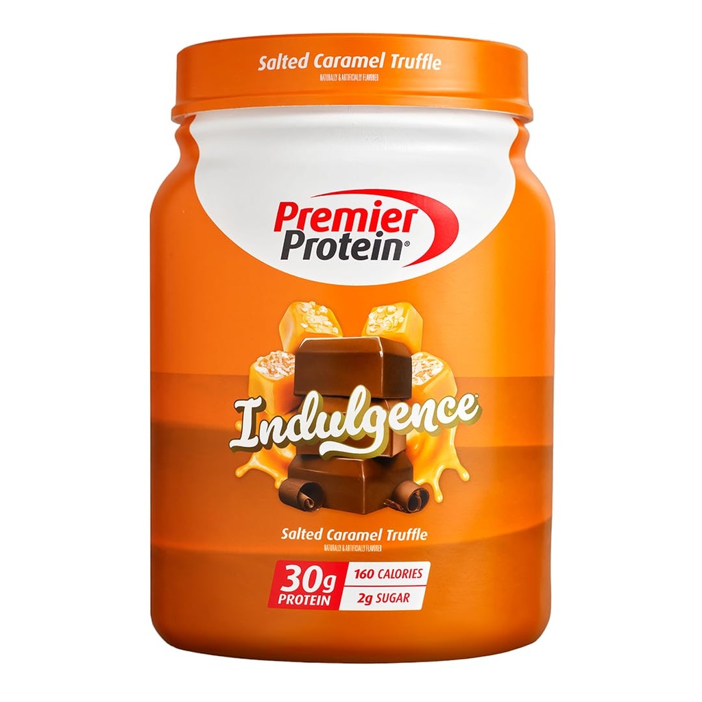 Premier Protein Indulgence Protein Pulver, Gesalzene Karamelltrüffel, 30g Protein, 3g Zucker, Glutenfrei (17 Servierungen)