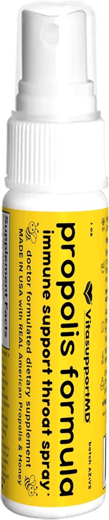 VITASUPPORTMD Propolis Formula Throat Spray - Doctor Formulated, Made in USA per il supporto immunitario con antiossidanti naturali, 1 fl oz