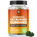 Matin Fat Burner Gummies de perte de poids pour les femmes et les hommes de l'appétit Suppresseur et de métabolisme Booster de la graisse thermogénique Belly Burner avec thé vert, Garcinia, haricots de café vert et plus de 60 Gummies