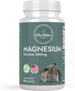 Magnesio Glycinate 200 mg | Gluten Free | Non OGM | 60 Tabelle di Via Natura Organics