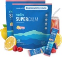 Nello Supercalm in polvere Bevanda Mix, Raspberry Lemonade, L Theanine, Ksm-66 Ashwagandha, Magnesio Glycinate, Vitamina D 3, Integratori per il Rilassamento & Focus, No Sugar, Non OGM, On The Go, (2-Pack)
