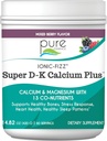 Ionic Fizz Super D-K Calcium Plus di Pura Essence - con Magnesio Extra, Vitamina D3, Vitamina K2 per Forte Bones e Supporto Stress - Bacca Mista - 14.82oz