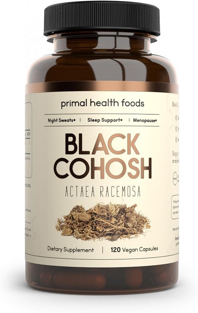 Bio Black Cohosh 1000 mg 60 Servierungen | Menopause, Nachtschwärmen und Schlafunterstützung | Vegetarisch, Bio, Non-GMO & Gluten Kostenlos