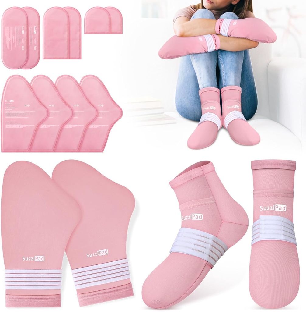 SuzziPad Kalte Therapie Socken und Handschuhe für Chemotherapie, Chemo Must Haves für Frauen und Mann, Ideal für beruhigende Hand- und Fußstörung, S/M