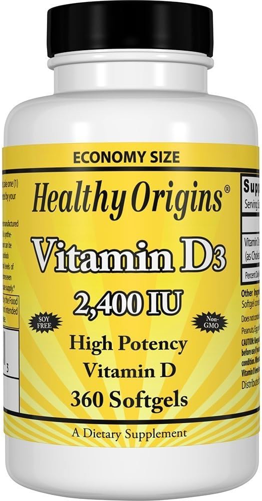 Gesunde Herkunft Vitamin D3, 2400iu, 360 Sgel