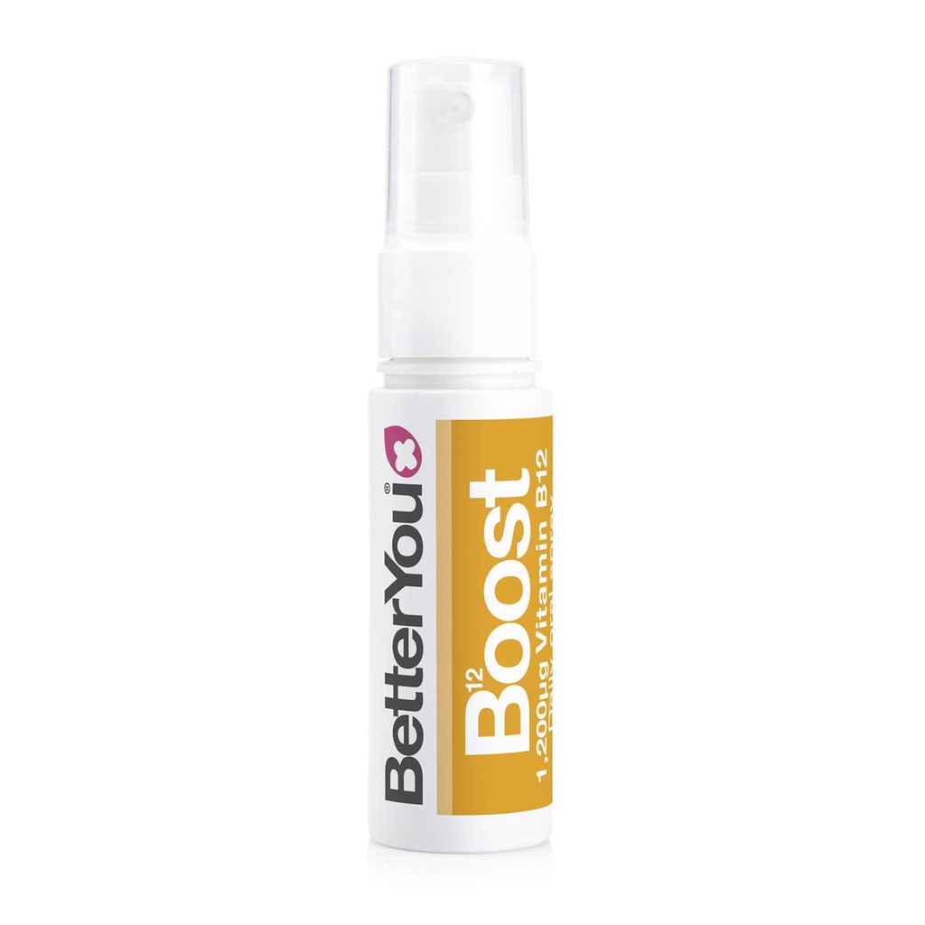 BetterYou Boost Vitamin B12 Oral Spray - Natural Liquid Supplement - Vitamin Spray for Daily B12 Intake - Green Tea and Chromium - 0.85 oz