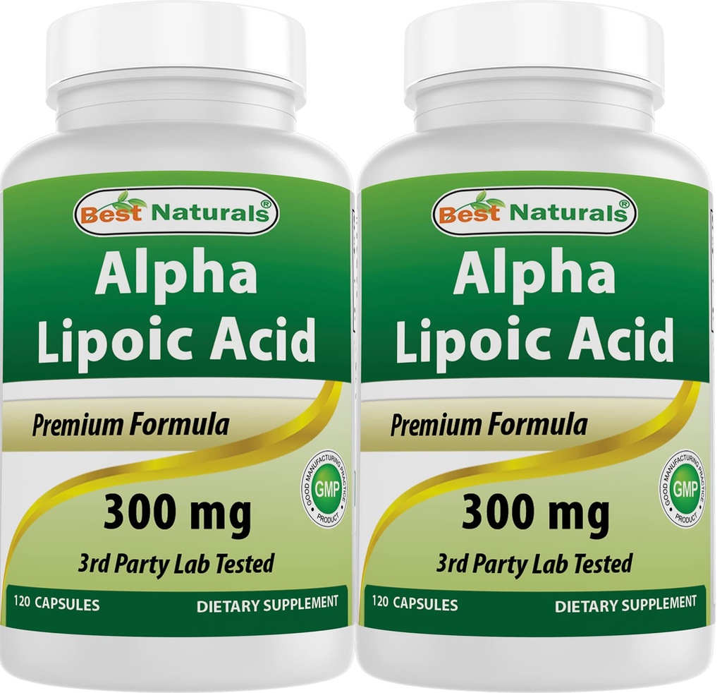 Best Naturals Alpha Lipsäure 300 mg 120 Kapseln (120 Count (Pack von 2))