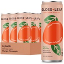 Gloss Leaf Collagen Iced Tea (Zero-Sugar, Mango-Pineapple): Insalata di tè nero con collagene Peptides Protein & Vitamina C, Beauty & Anti-Aging, 12 Fl Oz, 6 Pack