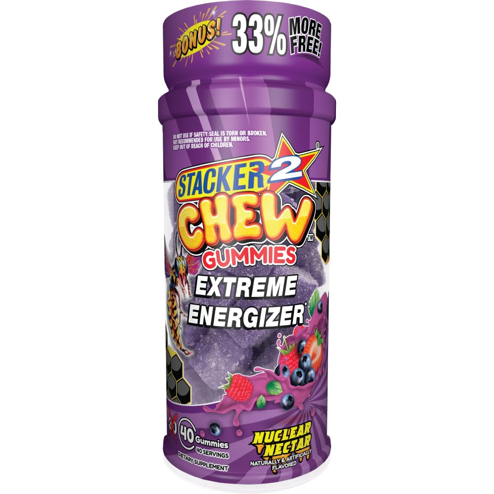 Stacker2 Chew: Extreme Energy - 40 Gummiflasche