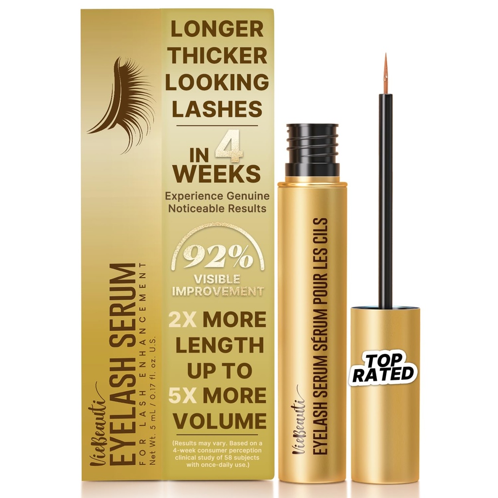 Wimpern-Serum für Lash-Wachstum für Damen: Natürliche Lash-Serum für längere gesündere Lashes - Vegan & Cruelty-Free Wimpern-Enhancer für empfindliche Augen 5mL 0.17 Fl Oz 5-Month-Versorgung