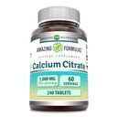 Erstaunliche Formeln Calcium Citrat 1000 Mg | Tabletten Ergänzung | Nicht-GVO | Glutenfrei | Made in USA (1 Packung | 240 Count)