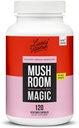 LIVELY VITAMINA CO. Mushroom Magic - Chaga - Cordyceps - Lions Mane - Tail Turchia - Reishi - Shiitake - Maitake - Immune - Energy - Memory - Non-GMO - 120 Capsule Vegan
