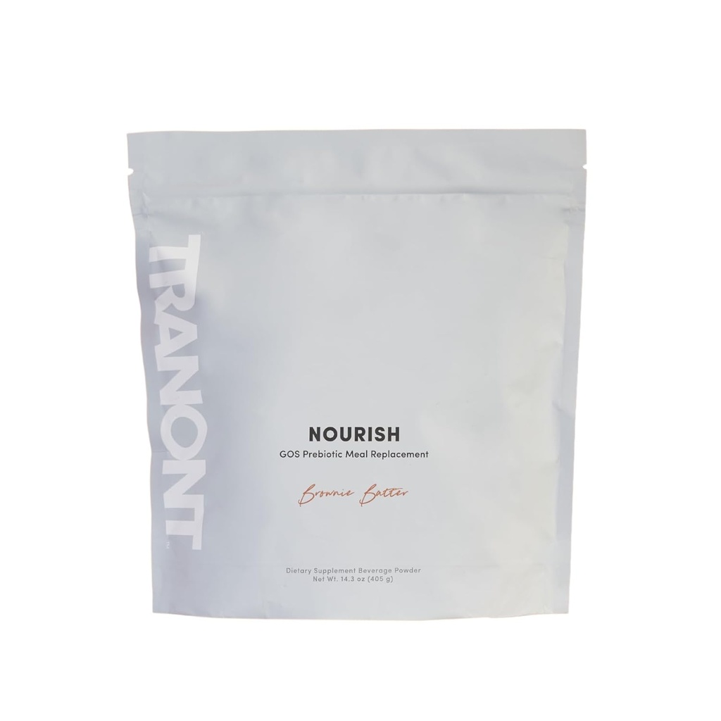 Tranont Nourish GOS Remplacement des repas prébiotiques (Brownie Batter, 14,3 oz)