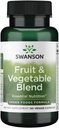 Mélange de fruits et légumes de Swanson - Mélange naturel de plus de 25 fruits et légumes qui fournissent des nutriments essentiels - Aliments verts puissants Supplément de légumes - (60 capsules de légumes)