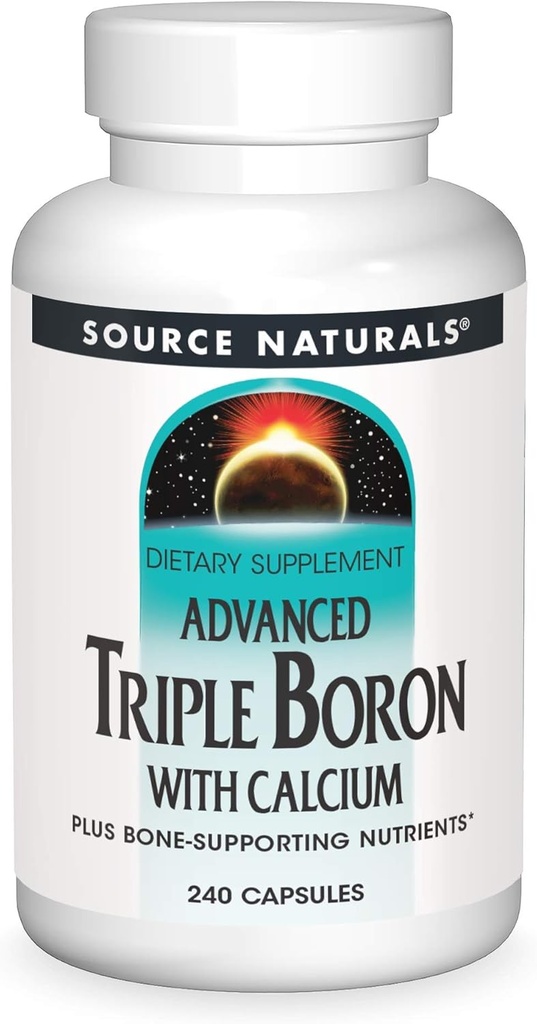 SOURCE NATURALS Advanced Triple Boron with Calcium Capsule, 240 Count