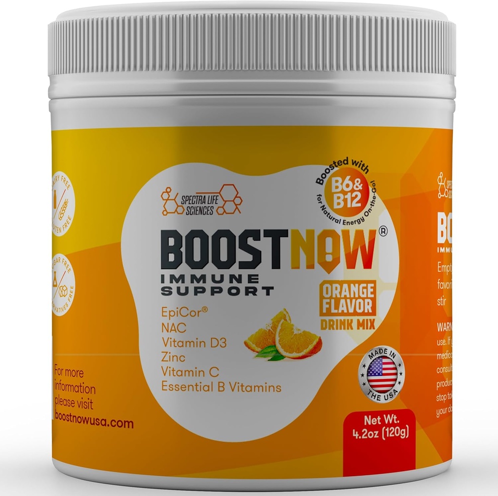 Polvere di supporto immunitario 14-in-1 - potenziata con vitamina C, D-3, zinco, EpiCor, Elderberry, NAC & More