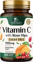Vitamin C Chewable 1000mg - Extra Strength Antioxidantien für leistungsfähige Immununterstützung w/Vitamin C & Rose HIPS - Potent Dietary VIT C Chews Supplement, Natürliche Orange Flavor, Vegan, Non-GMO - 120 Tabletten