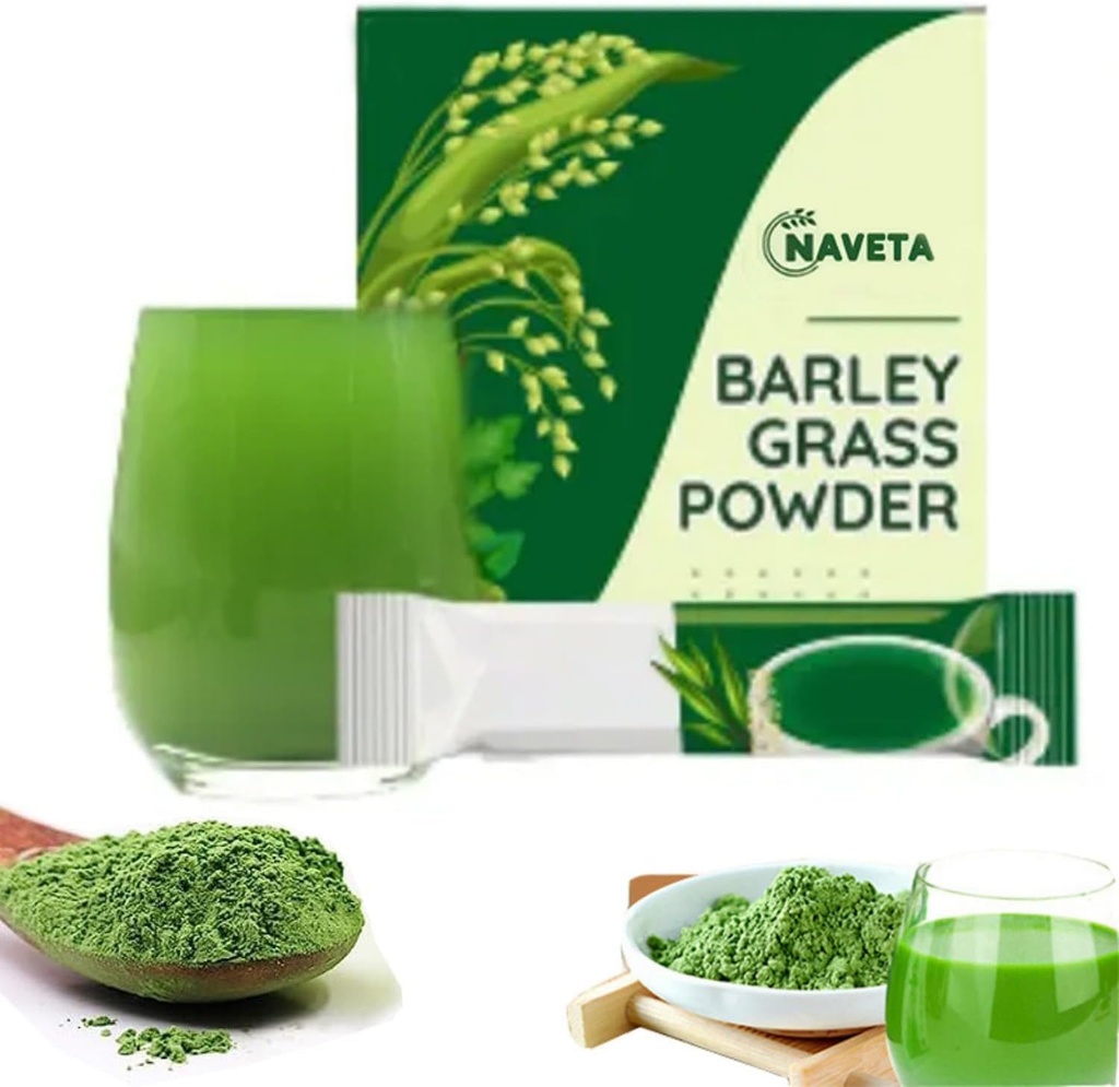 Naveta Gerste Gras Pulver 100% Pure & Organic, Naveta Pure Organic Gerste Grass Juice Powder Japan, 20 Packs/Box (40 Packs)