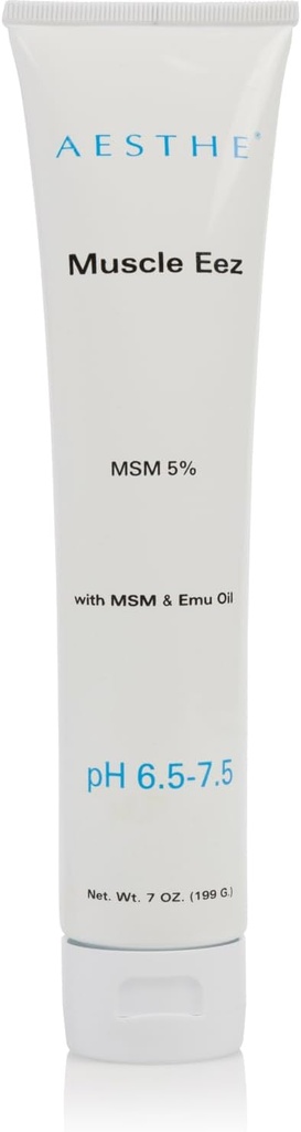 Gel de récupération des articulations et des muscles d'Aesthe Muscle EEZ - Gel apaisant avec 5% MSM & Emu huile pour le bien-être - Formule botanique naturelle avec Aloe Vera - Gel thérapeutique pour les muscles, les articulations, les souches - 7 oz