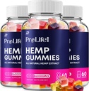 Prolife Hemp Gummies - con Estratto di semi di canapa Pro Life Labs Tinnitus Herbal Supplement, Salute e benessere supporto (3 Pack - 180 Gummies)