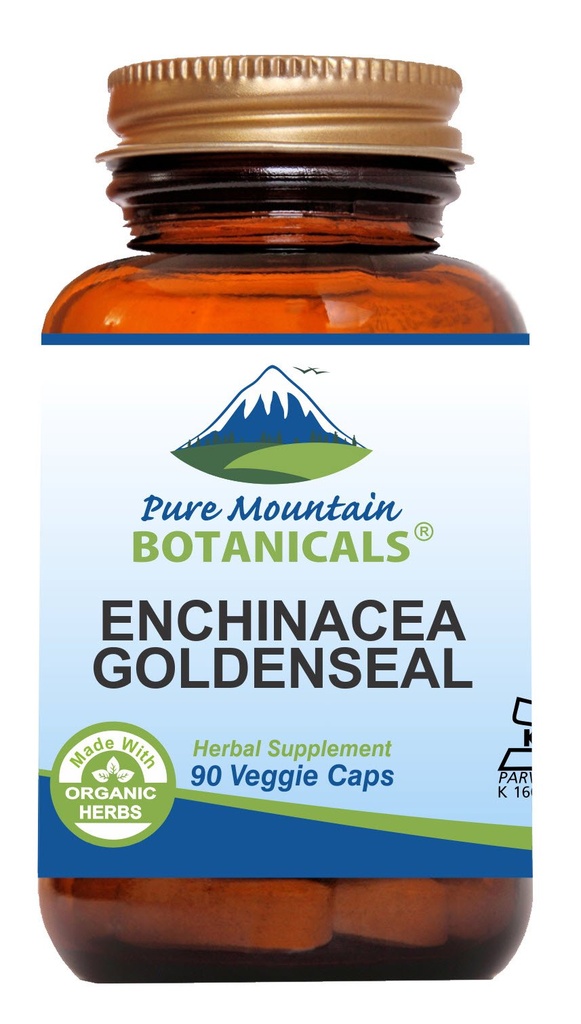 Capsules de Seaux d'Or d'Echinacea - Caps végétaliens casher avec complexe biologique de Seaux d'Or d'Echinacea 450mg