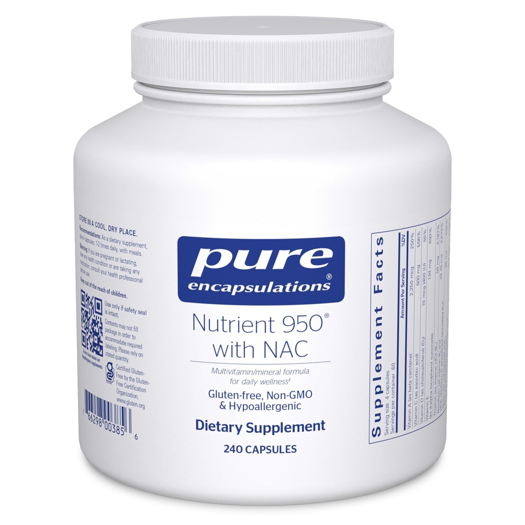 Pure Encapsulations Nährstoff 950 mit NAC | Hilft zusätzliche Immununterstützung | 240 Kapseln