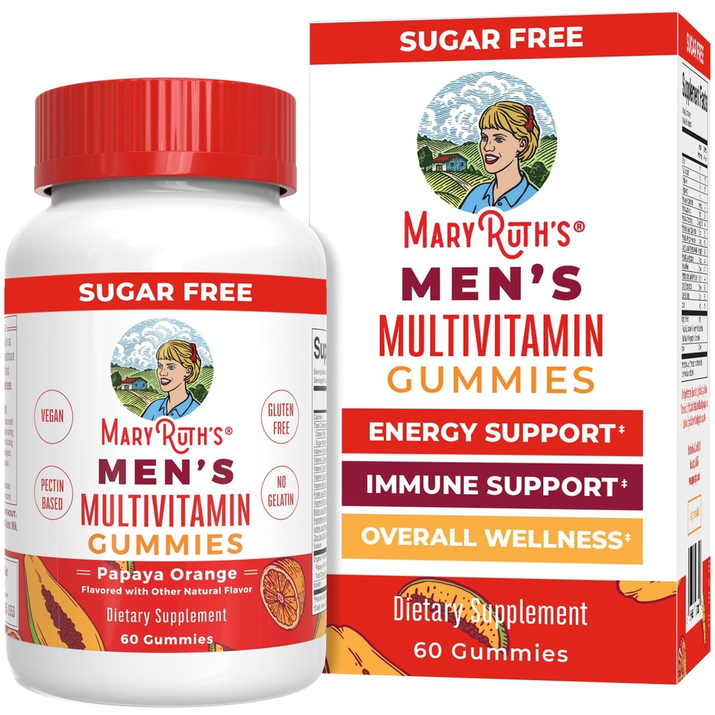 MaryRuth Organics Multivitamin Gummies | Vitamine vegane per il supporto immunitario | Non-GMO & Gluten Free | 0g Sugar Per Serving | 60 Count
