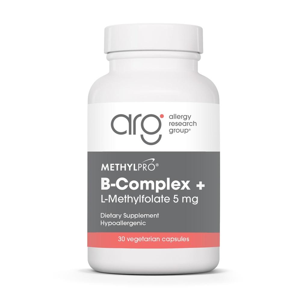 MethylPro B-Complex + L-Methylfolat 5 mg - Methylierter Vitamin B-Komplex für Frauen und Männer, Cellular Energy Support mit Folat, Niacin und Biotin, VIT B Supplement - 30 Vegan Kapseln