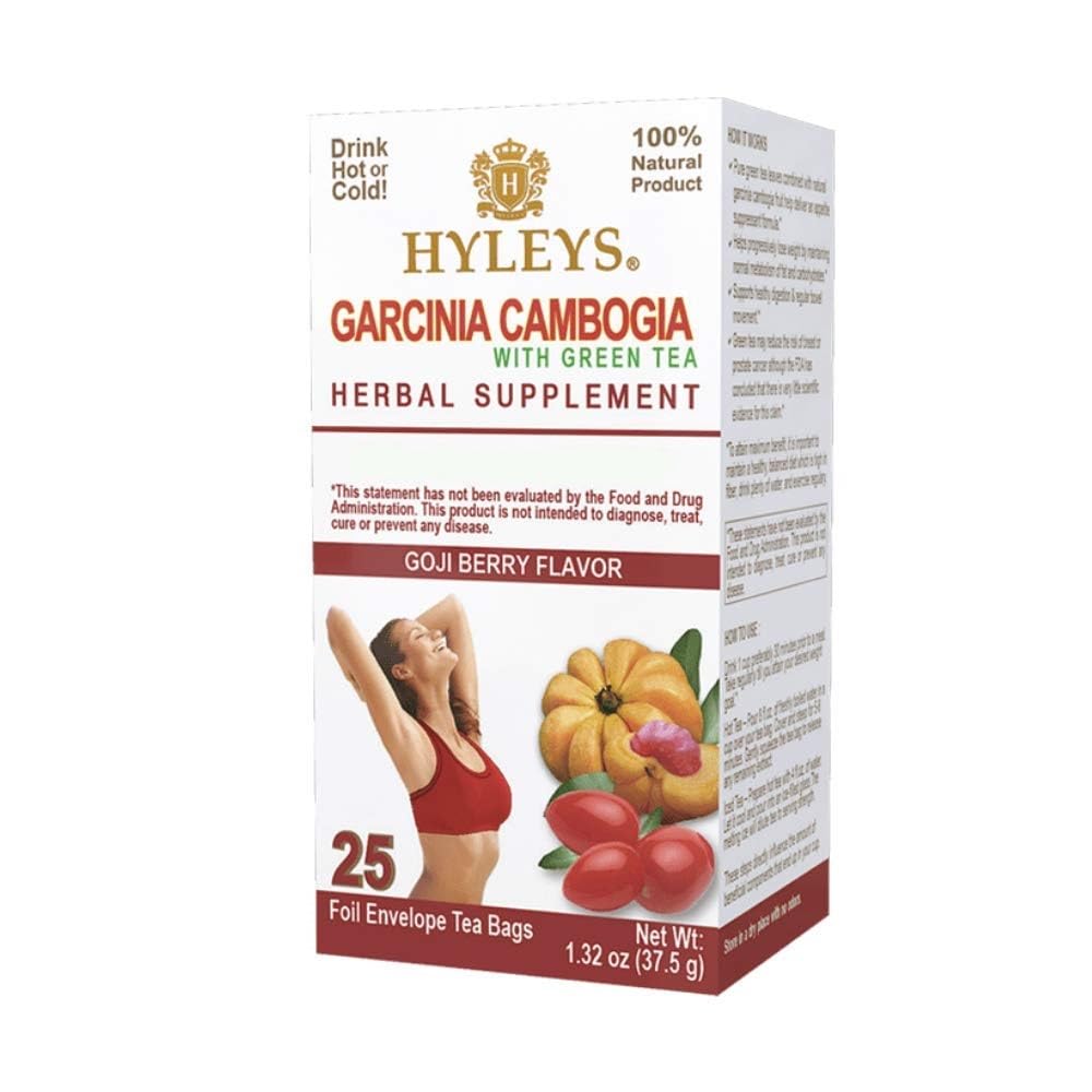 Tè Garcinia Cambogia tè verde con Goji Berry Flavor - 25 sacchetti di tè