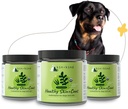 kin+kind Organic Multivitamin per cani e gatti - Supplemento per animali domestici per pelle sana e cappotto - Sicuro, Formula naturale con Wheatgrass, Kelp, alghe e cocco - Made in USA - Bundle (3 x 8 oz)