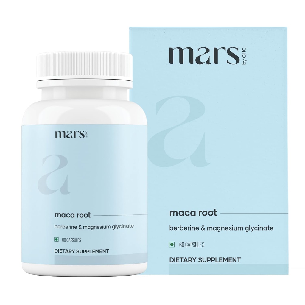 mars von GHC Maca Root Capsules mit Ginseng, Magnesium & Berberine | Unterstützt Vitalität & Overall Well-Being | 60 Kapseln Pack von 1