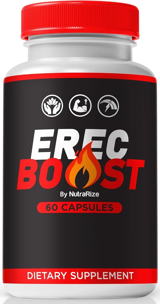 NutraRize ErecBoost, ErecBoost Pills pour hommes, ErecBoost Capsules d'origine masculine pour l'énergie et la santé globale, ErecBoost Pastillas, ErecBoost En Capsulas (60 capsules)