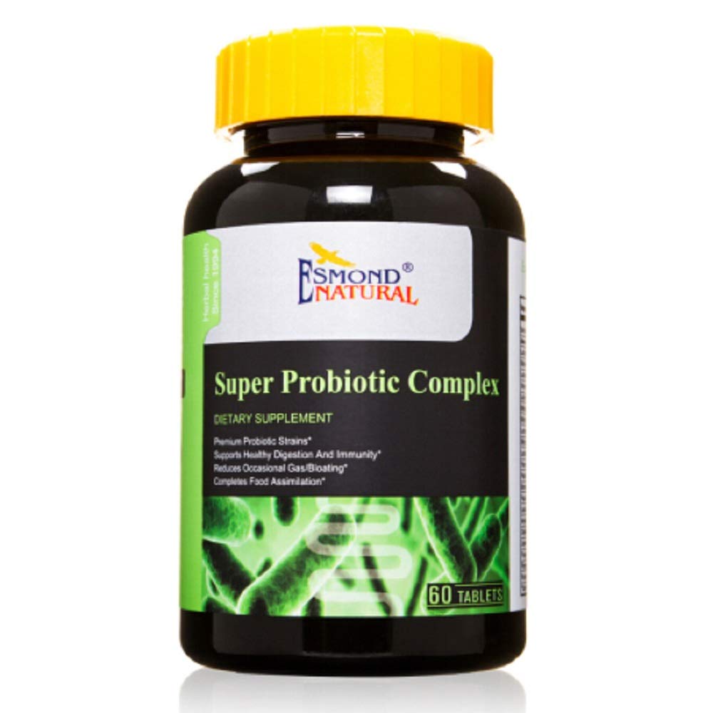 Complexe super probiotique (réduit le gaz occasionnel / flottant), BPF, produit naturel certifié Assn, fabriqué aux États-Unis - 60 comprimés
