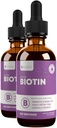 Rejuvica Health Active Biotin - Supplemento avanzato di biotina liquida - 5000mcg Support Hair Skin & Nails