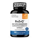 Sandhu's Zink-Ergänzung mit Ionophores| Quercetin & Grüner Tee-Extrakt für überlegene Absorption und hohe Potenz| 800mg Vegetarische Kapseln 120 Count (Pack von 1) Immun Immununterstützung für Männer & Frauen