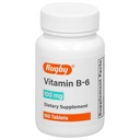 Rugby Vitamina B-6 Compresse - 100 mg di vitamina B6 - Integratore alimentare - 100 Conte