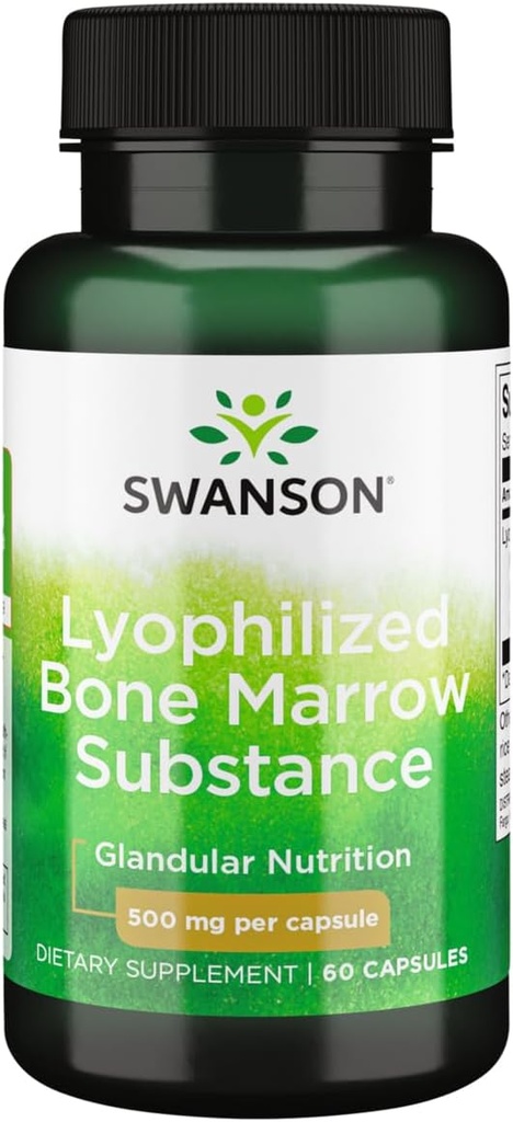 Swanson Raw Lyophilisiert Knochen Marrow Substance 500 Milligramme 60 Kapseln