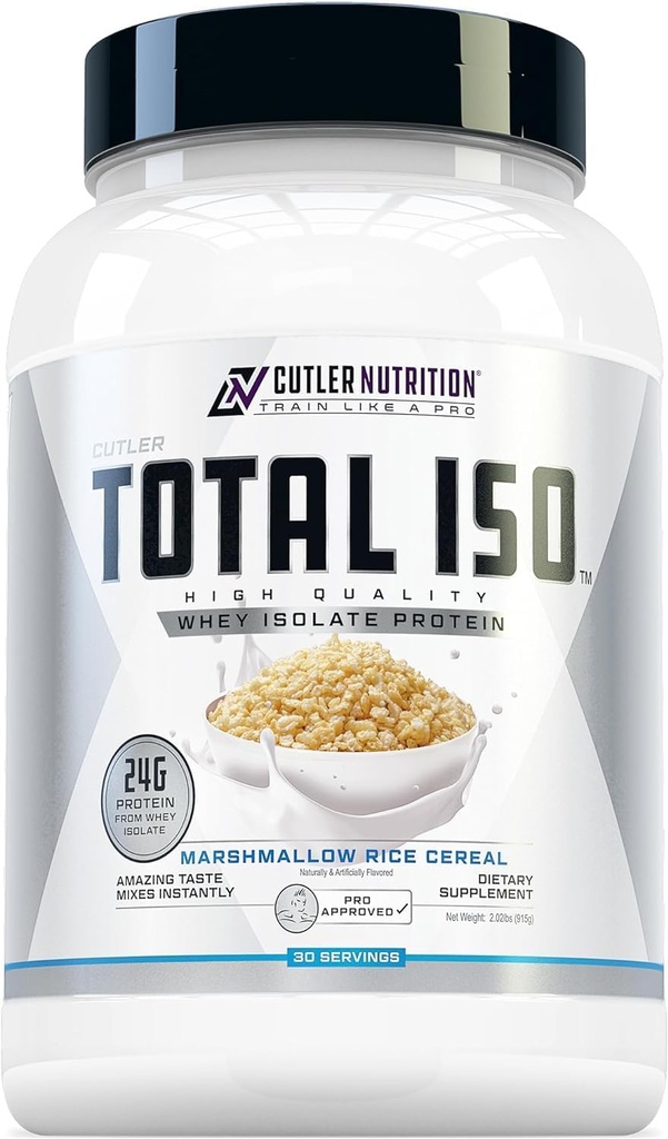 Schneiden Ernährung ISO Whey Isolate Protein Powder: Best Tasting Whey Protein Shake, 100% Whey Protein Isolate, Perfect Post Workout Protein Powder Mix, Marshmallow Rice Cereal, 2 Pounds
