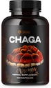 SIRUNES Mushroom Supplement Chaga Mushrooms Capsule 100 Count – 1000mg Natural Organic Mushrooms con Chaga Mushroom Powder – Supplemento antiossidante per il supporto immunitario, Energy Boos