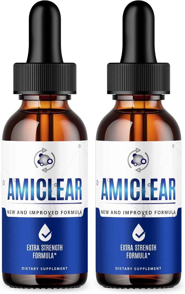 (2 Pack) Gocce Amiclear - Formula ufficiale - Amiclear supplemento di supporto sano Ami Clear gocce avanzate, alternativa amiclear alle gocce supplemento pillole Ami Clear Drops Nuova Formula 2023 (2 bottiglie)