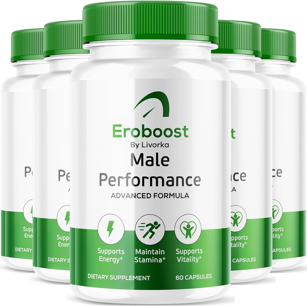 (5 Pack) Supplemento Eroboost per gli uomini - Pillole Ero Boost ufficiali, capsule di sostegno EroBoost, formula avanzata EroBoost, supplemento EroBoost, Ero Boost, 300 capsule per 5 mesi