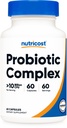 Nutricost Probiotic Complex (10 Billion CFU) 60 Kapseln - Acidophilus Plus 9 Andere Probiotika, Non-GMO, Glutenfreie Ergänzung