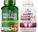 Intero Benessere Intero Cibo Multivitamina per Uomo - Naturale Multi Vitamine, Minerali, Estratti organici Happy Formula Natural Formula Rilievo Supplemento Bundle