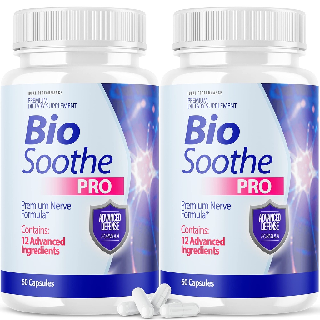 IDEAL PERFORMANCE (2 Pack) Biosoothe Pro Neuropathie Behandlung Kapsel für Nerve Schmerzen Reparatur Pillen Bio-Soothe Premium Formel Supplement Alpha Fix Neeve (120 Kapseln)